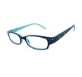 Urban Eyes Women's Crystal Floral Blue Reading Glasses