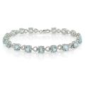 Sterling Silver Blue Topaz Tennis Bracelet