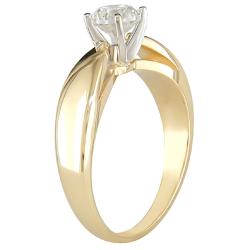 14k Gold 1ct TDW Certified Diamond Solitaire Ring (G-H, SI1-SI2)