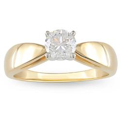 14k Gold 1ct TDW Certified Diamond Solitaire Ring (G-H, SI1-SI2)