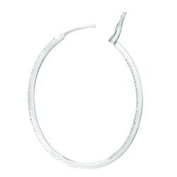 14k White Gold 5/8ct TDW Diamond Hoop Earrings (G-H, SI2)