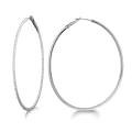 14k White Gold 5/8ct TDW Diamond Hoop Earrings (G-H, SI2)