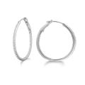 14k White Gold 1/3ct TDW Diamond Hoop Earrings (G-H, SI2)