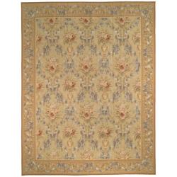 Hand-knotted French Aubusson Beige Wool Rug (12' x 18')