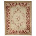 Hand-knotted French Aubusson Ivory Wool Rug (12' x 15')