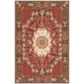 Hand-knotted French Aubusson Red Wool Rug (9' x 12')