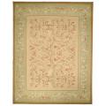 Hand-knotted French Aubusson Beige Wool Rug (6' x 9')