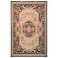 Hand-knotted French Aubusson Beige Wool Rug (9' x 12')