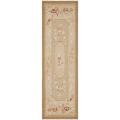 Hand-knotted French Aubusson Taupe Wool Rug (4' x 6')