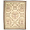 Hand-knotted French Aubusson Ivory Wool Rug (8' x 10')