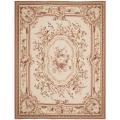 Hand-knotted French Aubusson Ivory Wool Rug (9' x 12')