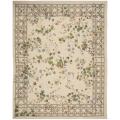 Hand-knotted French Aubusson Ivory Wool Rug (9' x 12')