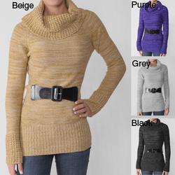 Ci Sono by Adi Junior's Long-sleeve Belted Sweater