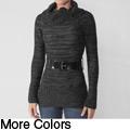 Ci Sono by Adi Junior's Long-sleeve Belted Sweater