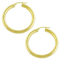 18k Goldplated Sterling Silver Tube Hoop Earrings