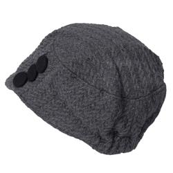Adi Designs Women's Button Detail Wool Knit Hat