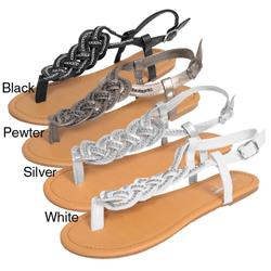 Glaze by Adi Women's 'Blake-10' Embellished Thongs