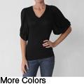 Derek Heart Junior's Solid Color Balloon Sleeve Top