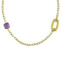 18k Yellow Gold Amethyst Necklace