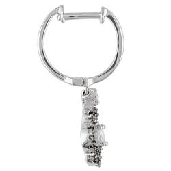 10k White Gold 1/4ct TDW Black and White Diamond Earrings (G-H, I1-I2)
