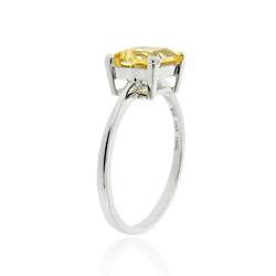 Glitzy Rocks Sterling Silver 1 5/8ct TGW Citrine Square Solitaire Ring