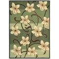 Hand-hooked Green Paradise Floral Rug (7'3 x 9'3)