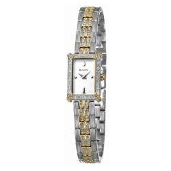 Bulova Women's 'Crystal' Two-tone Stainless Steel Quartz Watch