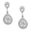 Sterling Silver 1/10ct TDW Diamond Drop Earrings (I-J, I1-I2)