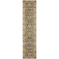 Handmade Jaipur Blue/ Beige Wool Runner (2'3 x 8')