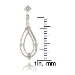 Sterling Silver 1/4ct TDW Diamond Teardrop Earrings (I-J, I2-I3)