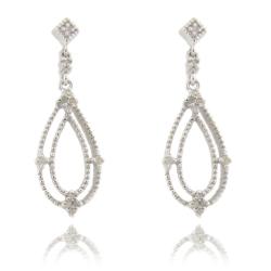 Sterling Silver 1/4ct TDW Diamond Teardrop Earrings (I-J, I2-I3)