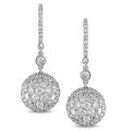 18k White Gold 8ct TDW Diamond Ball Earrings (G-H, SI1-SI2)
