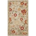 Hand-hooked Eden Ivory Wool Rug (1'8 x 2'6)