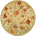 Hand-hooked Eden Ivory Wool Rug (8' Round)