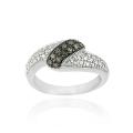 Sterling Silver 1/8ct TDW Brown Diamond Ring