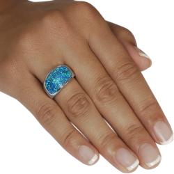 Sterling Silver Blue Opal Ring