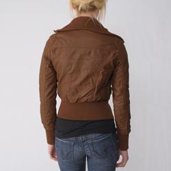 Ci Sono by Adi Junior's Distressed Faux Leather Jacket