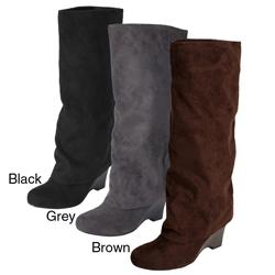 Glaze by Adi Women's Faux Suede Tall Boots