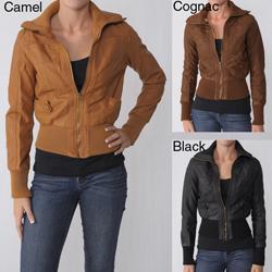 Ci Sono by Adi Junior's Distressed Faux Leather Jacket