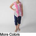 Adi Designs Women's Scoop Neck Handkercheif Hem Tunic