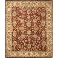 Pakistani Hand-knotted Peshawar Red/ Beige Wool Rug (8' x 10')