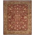 Pakistani Hand-knotted Peshawar Red/ Gold Wool Rug (8' x 10')
