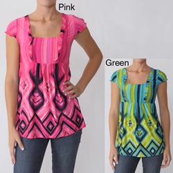 Coco Nut by Adi Junior's Geometric Print Cap Sleeve Top