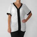 California Bloom Women's Contrast Trim Ruched Top