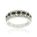 Sterling Silver Black Diamond Ring