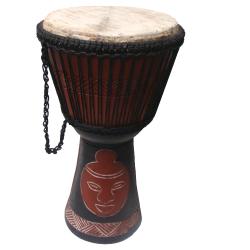 Handcrafted Wood 'Ahenfo' Djembe Drum (Ghana)