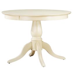 Calais Antique White Round Dining Table.