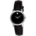 Movado Women's 'Museum Classic' Black Leather Strap Watch