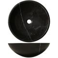 Geyser Nero Marquina Marble Vessel Bathroom Sink