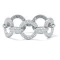 Ultimate CZ Silver Overlay Cubic Zirconia Link Bracelet